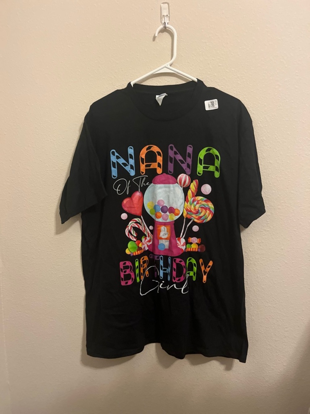 Nana Birthday Girl Black Candy Graphic Tee size: XL